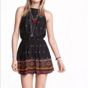 H&M high neck patterned romper